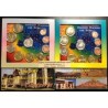 ESPAÑA CARTERA FNMT EURO 2009 COMUNIDAD AUTONOMA CANARIAS y CANTABRIA 1 Cts/2€ + 2 EUROS 2009 EMU MEDALLA PLATA
