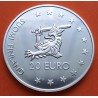 @IMPERFECCIONES@ FINLANDIA 20 EURO 1996 CASTILLO DE OLAVINLINNA y LEON KM.X.22 MONEDA DE PLATA PROOF Finnland PROBE
