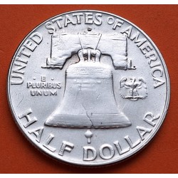 ESTADOS UNIDOS 1/2 DOLAR 1954 D BENJAMIN FRANKLIN KM.163 MONEDA DE PLATA EBC Half Dollar silver R/3