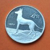 MALTA 1 LIBRA 1977 PERRO DE CAZA y ESCUDO KM.45 MONEDA DE PLATA SC @RAYITAS@ 1 Pound LM silver coin
