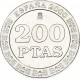 ESPAÑA 200 PESETAS 2000 REY JUAN CARLOS I KM.992 MONEDA DE NICKEL SIN CIRCULAR