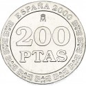 ESPAÑA 200 PESETAS 2000 REY JUAN CARLOS I KM.992 MONEDA DE NICKEL SIN CIRCULAR