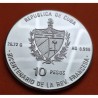 @ESCASA - RAYITAS@ CUBA 10 PESOS 1989 LIBERTAD - IGUALDAD - FRATERNIDAD REVOLUCIÓN FRANCESA KM.239 MONEDA DE PLATA PROOF