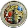 .@COLORES@ ESPAÑA 2 EUROS 2021 TOLEDO CIUDAD HISTORICA Unesco SC MONEDA BIMETALICA y CONMEMORATIVA