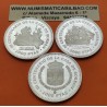 . 3 MONEDAS + CÁPSULAS x España 2000 PESETAS 1997 CASA DE BORBON REY FELIPE V - LUIS I - FERNANDO VI PLATA 1ª SERIE