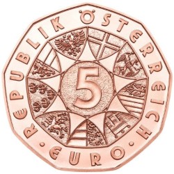 . 1 aaaacoin @16/OCTUBRE Envío@ AUSTRIA 5 EUROS 2024 SKI ALPINO DESCENSO MONEDA DE COBRE SC Osterreich SKISPORT