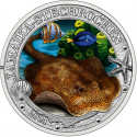 . 1 aacoin AUSTRIA 3 EUROS 2024 RAYA AMARILLA Vida Marina @COLORES@ 9ª MONEDA DE NICKEL Jamaika