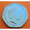 . Tirada 2.000 + COLORES x GIBRALTAR 50 PENIQUES 2021 MONOS ABRIENDO REGALOS KM.1816.1 MONEDA DE NICKEL SC Pence CHRISTMAS