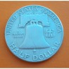 ESTADOS UNIDOS 1/2 DOLAR 1950 D BENJAMIN FRANKLIN y CAMPANA KM.163 MONEDA DE PLATA MBC+ USA Half silver dollar