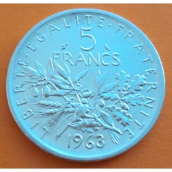 FRANCIA 5 FRANCOS 1963 SEMBRADORA SEMEUSE KM.926 MONEDA DE PLATA MBC+ France silver 0,32 ONZAS R/1