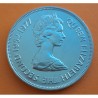 JERSEY 25 PENIQUES 1977 JUBILEO DE ISABEL II KM.44 MONEDA DE NICKEL SC UK Colony 25 Pence Silver Jubilee Bailwick Of Jersey