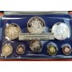 1973 BARBADOS ESTUCHE OFICIAL 8 coins Silver Proof Mint Set 5 DOLARES + 10 DOLARES 1973 PLATA