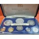1973 BARBADOS ESTUCHE OFICIAL 8 coins Silver Proof Mint Set 5 DOLARES + 10 DOLARES 1973 PLATA