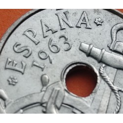 ESPAÑA 50 CENTIMOS 1963 * 19 64 Tipo FLECHAS ESTADO ESPAÑOL FRANCISCO FRANCO KM.777 MONEDA DE NICKEL SC- R/1