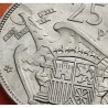 ESPAÑA 25 PESETAS 1957 * 64 ESTADO ESPAÑOL FRANCISCO FRANCO SI PLUS / ULTRA KM.787 MONEDA DE NICKEL SC Spain R/1