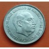 ESPAÑA 25 PESETAS 1957 * 64 ESTADO ESPAÑOL FRANCISCO FRANCO SI PLUS / ULTRA KM.787 MONEDA DE NICKEL SC Spain R/1