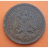 MEXICO 10 CENTAVOS 1920 AGUILA y SERPIENTE modulo Grande KM.430 MONEDA DE COBRE MBC+ República Mexicana