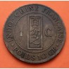 INDOCHINA 1 CENTIMO 1887 A DAMA KM.1 MONEDA DE BRONCE @ESCASA@ INDO-CHINE Republique Francaise POIDS 10 GR
