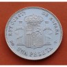 @LUJO@ ESPAÑA Rey ALFONSO XIII 1 PESETA 1901 * 19 01 SGV REY y ESCUDO KM.706 MONEDA DE PLATA SC+ Spain silver coin R/2