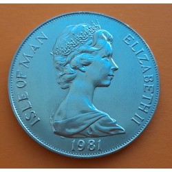 ISLA DE MAN 1 CORONA 1981 ENFERMERÍA - MONTAÑA - NATACIÓN Serie DUKE OF EDINBURG ADWARDS SCHEME KM.75 NICKEL SC Crown
