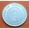 TURQUIA 500 LIRAS 1982 PORTERO MUNDIAL FUTBOL ESPAÑA 82 KM.953 MONEDA DE PLATA PROOF Turkey silver