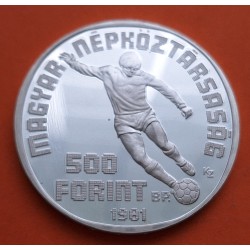 HUNGRIA 500 FORINT 1984 SKI OLIMPIADA DE INVIERNO SARAJEVO KM.641 MONEDA DE PLATA PROOF Hungary silver