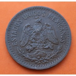 @LA MÁS RARA@ MEXICO 10 CENTAVOS 1919 AGUILA y SERPIENTE modulo Grande KM.430 MONEDA DE COBRE MBC República Mexicana