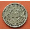 ALEMANIA 10 REICHSPFENNIG 1925 A REPUBLICA DEL WEIMAR KM.40 MONEDA DE LATON MBC+ Germany Deutsches Reich R/2