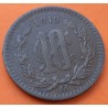 @LA MÁS RARA@ MEXICO 10 CENTAVOS 1919 AGUILA y SERPIENTE modulo Grande KM.430 MONEDA DE COBRE MBC República Mexicana