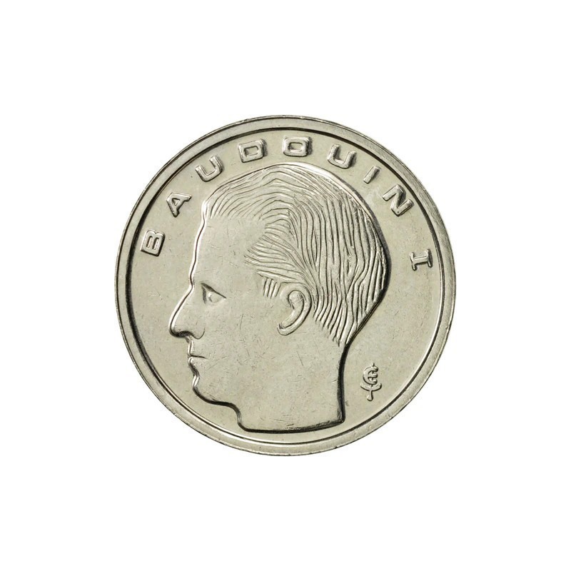 BELGICA 1 FRANCO 1989 REY BALDUÍNO I KM.170 MONEDA DE NICKEL SC-