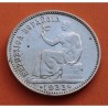 . 2 Monedas x ESPAÑA 1 PESETA 1903 * 19 03 SMV ALFONSO XIII + 1 PESETA 1933 * 3/4 REPÚBLICA ESPAÑOLA PLATA @LIMPIADAS@