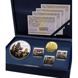 . 1 aaaaacoin 5 Monedas -VELAZQUEZ- ESPAÑA 10 EUROS + 50 EUROS + 400 EUROS 2024 ORO y PLATA PROOF ESTUCHE FNMT