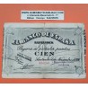 BANCO DE SANTANDER 100 PESETAS 1936 ANTEFIRMA Banco MERCANTIL Sin Serie 056180 BILLETE DE LA GUERRA CIVIL España
