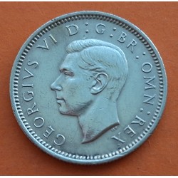 INGLATERRA 6 PENIQUES 1945 Rey JORGE VI KM.852 MONEDA DE PLATA SC- UK silver 6 Pence WWII