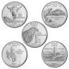 5 monedas x ESTADOS UNIDOS 25 CENTAVOS 2007 Letra D ESTADOS - 50 STATEHOOD QUARTERS NICKEL SC USA 1/4 DOLAR