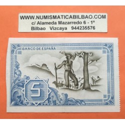 BILBAO 5 PESETAS 1937 BANCO DE VIZCAYA Sin Serie 400619 BILLETE MBC EUZKADI Pick S.561 España