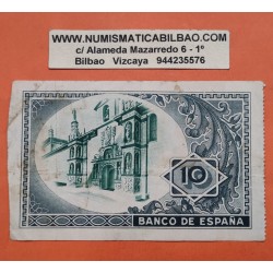 BILBAO 10 PESETAS 1937 CAJA DE AHORROS y MONTE DE PIEDAD MUNICIPAL 354808 @RARO@ BILLETE de EUZKADI Pick S.562 España