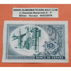 BILBAO 10 PESETAS 1937 CAJA DE AHORROS y MONTE DE PIEDAD MUNICIPAL 316840 @RARO@ BILLETE de EUZKADI Pick S.562 España