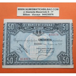 BILBAO 50 PESETAS 1937 BANCO DE BILBAO Sin Serie 454379 BILLETE de EUZKADI Pick S.564 España