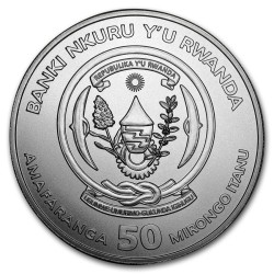 @NOVEDAD@ RUANDA 50 FRANCOS 2017 AÑO LUNAR DEL GALLO MONEDA DE PLATA SC 1 ONZA OZ SILVER Rwanda LUNAR OUNCE 50 Francs Rooster