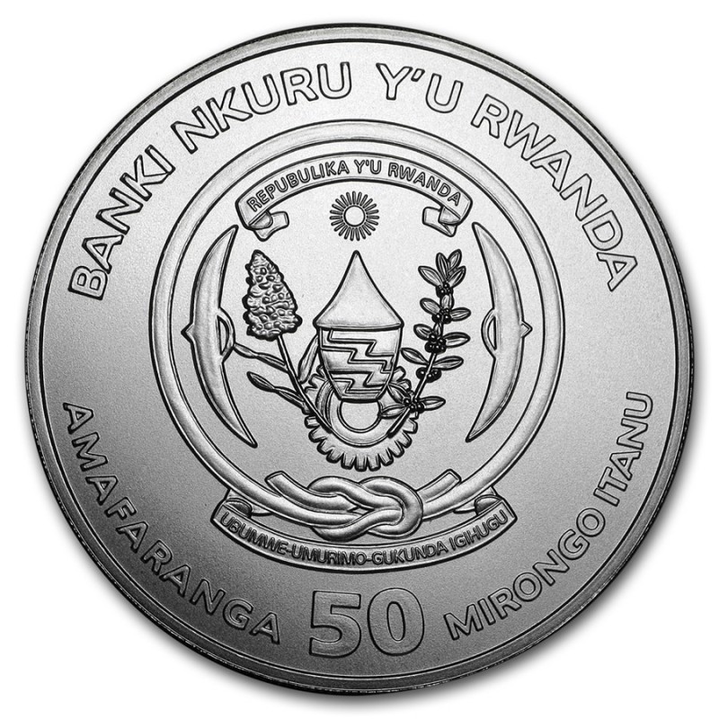@NOVEDAD@ RUANDA 50 FRANCOS 2017 AÑO LUNAR DEL GALLO MONEDA DE PLATA SC 1 ONZA OZ SILVER Rwanda LUNAR OUNCE 50 Francs Rooster