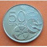 TRINIDAD y TOBAGO 50 CENTIMOS 1978 TAMBORES y MÚSICA KM.33 MONEDA DE NICKEL SC- Caribe coin