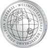 . 4 monedas x ALEMANIA 10 EUROS 2003+2004+2005+2006 Sin Ceca MUNDIAL DE FUTBOL FIFA PLATA SC BRD silver coin