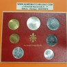 8 monedas x VATICANO CARTERA OFICIAL 1977 PAULUS VI SC 1+2+5+10+20+50+100 LIRAS + 500 LIRAS 1977 PLATA PAPA PABLO VI