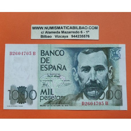 ESPAÑA 1000 PESETAS 1979 BENITO PEREZ GALDOS Serie D 2604705 B Pick 158 BILLETE CIRCULADO @PVP NUEVO 16€@