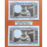 @2 BILLETES en 2 COLORES@ ESPAÑA 100 PESETAS 1953 JULIO ROMERO DE TORRES Pick 145 Marrón Claro + Marrón Oscuro EBC- L/3