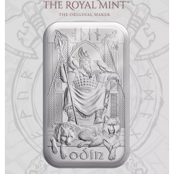 . 1 aaaacoin @ENVÍO HOY@ INGLATERRA ODÍN y LOBOS Serie Dioses Nórdicos LINGOTE 1 ONZA 2024 MEDALLA DE PLATA Royal Mint