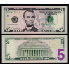 1 billete SC x ESTADOS UNIDOS 5 DOLARES 2021 BANCO DE LA RESERVA FEDERAL Richmond Virginia ABRAHAM LINCOLN Pick 554 @COLOR@