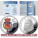 . 1 aaaacoin @AGOTADA@ CARTERA FNMT 40 EUROS 2023 PRINCESA LEONOR DE ASTURIAS MONEDA DE PLATA PROOFLIKE Estuche