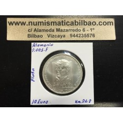 ALEMANIA 10 EUROS 2005 Ceca F BERTHA VON SUTTNER MONEDA DE PLATA SC silver coin BRD